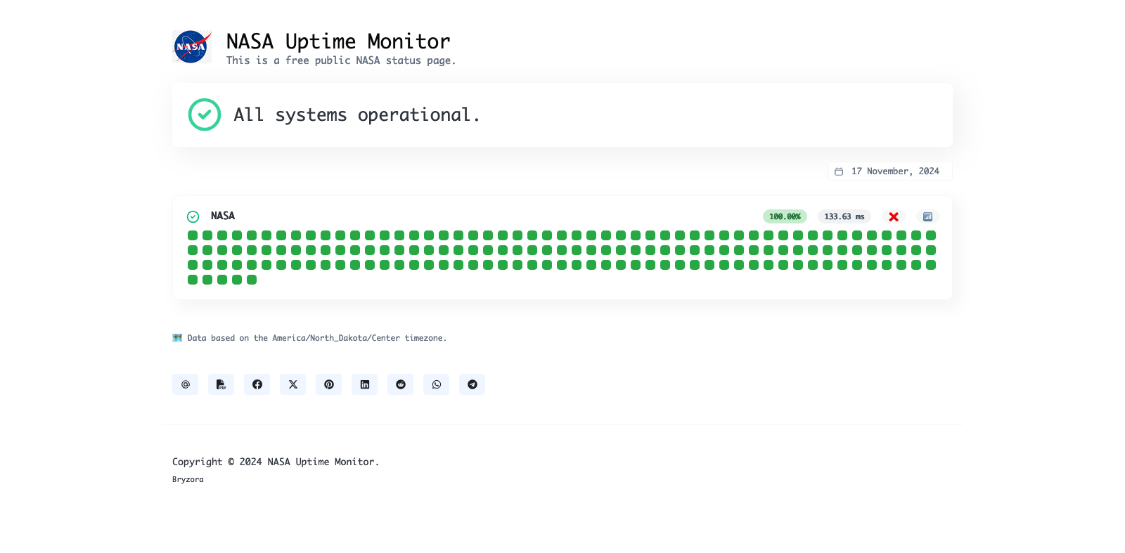 Nasa-Uptime-Monitor