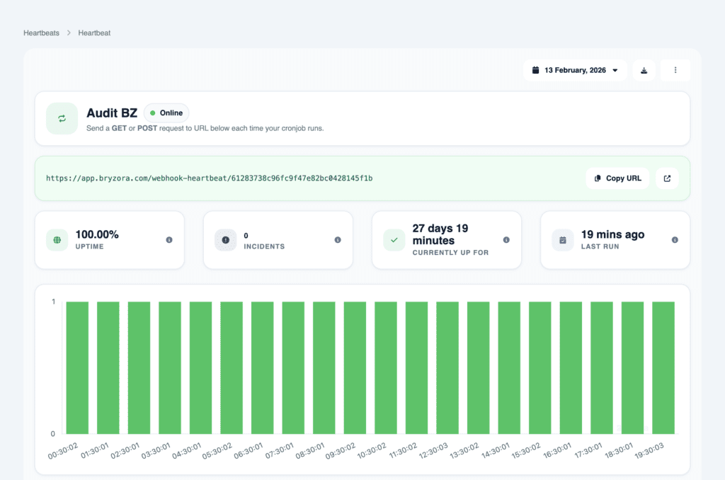 Heartbeat Audit BZ Bryzora 02 13 2026 07 50 PM - bryzora monitoring
